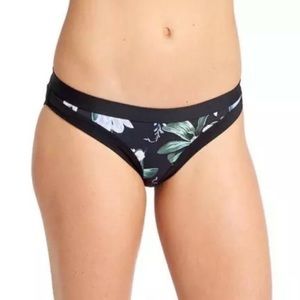 Athleta black floral bikini bottoms